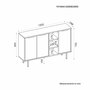 Hanah Home Viyana Consola Roble Zafiro y Blanco